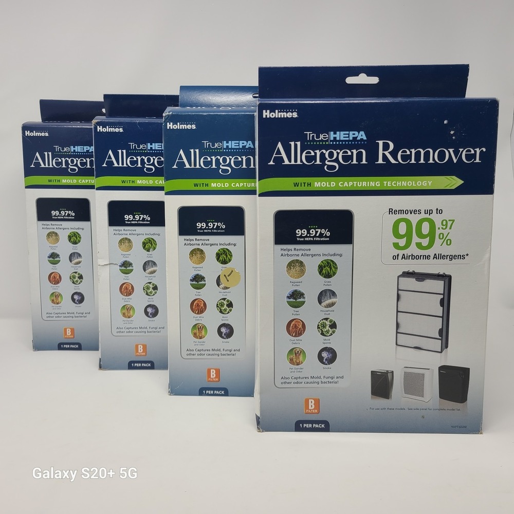 New Holmes HAPF600D True HEPA Allergen Remover B Filter NEW IN BOX LOT 4 filters